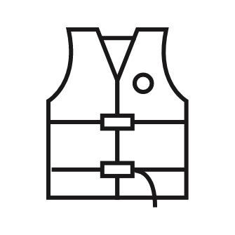Icon of a personal flotation device (PFD) or lifejacket