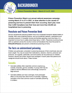 Thumbnail of the Poison Prevention Week Backgrounder