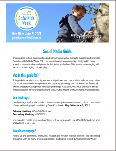 Image of Safe Kids Week 2021 Social Media Guide